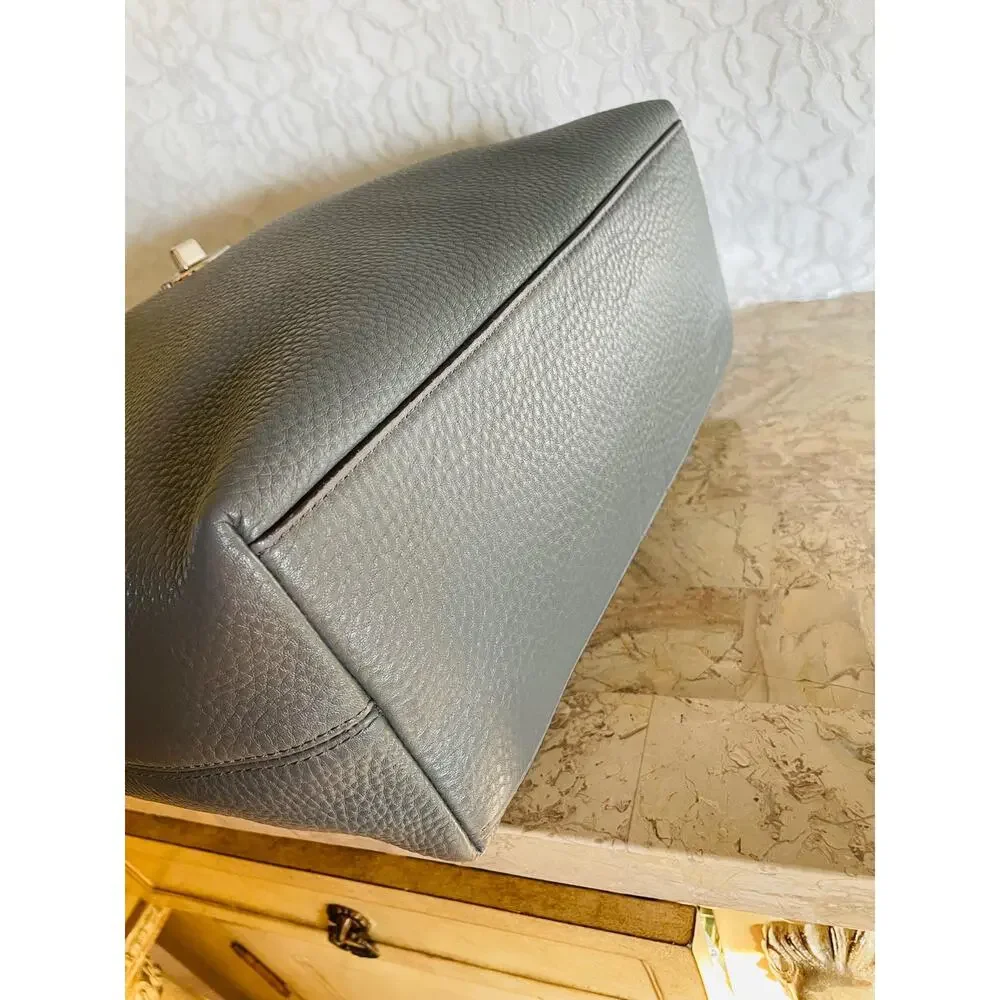 Coach large Legacy Dark gray pebble leather tote Shoulder bag 26477