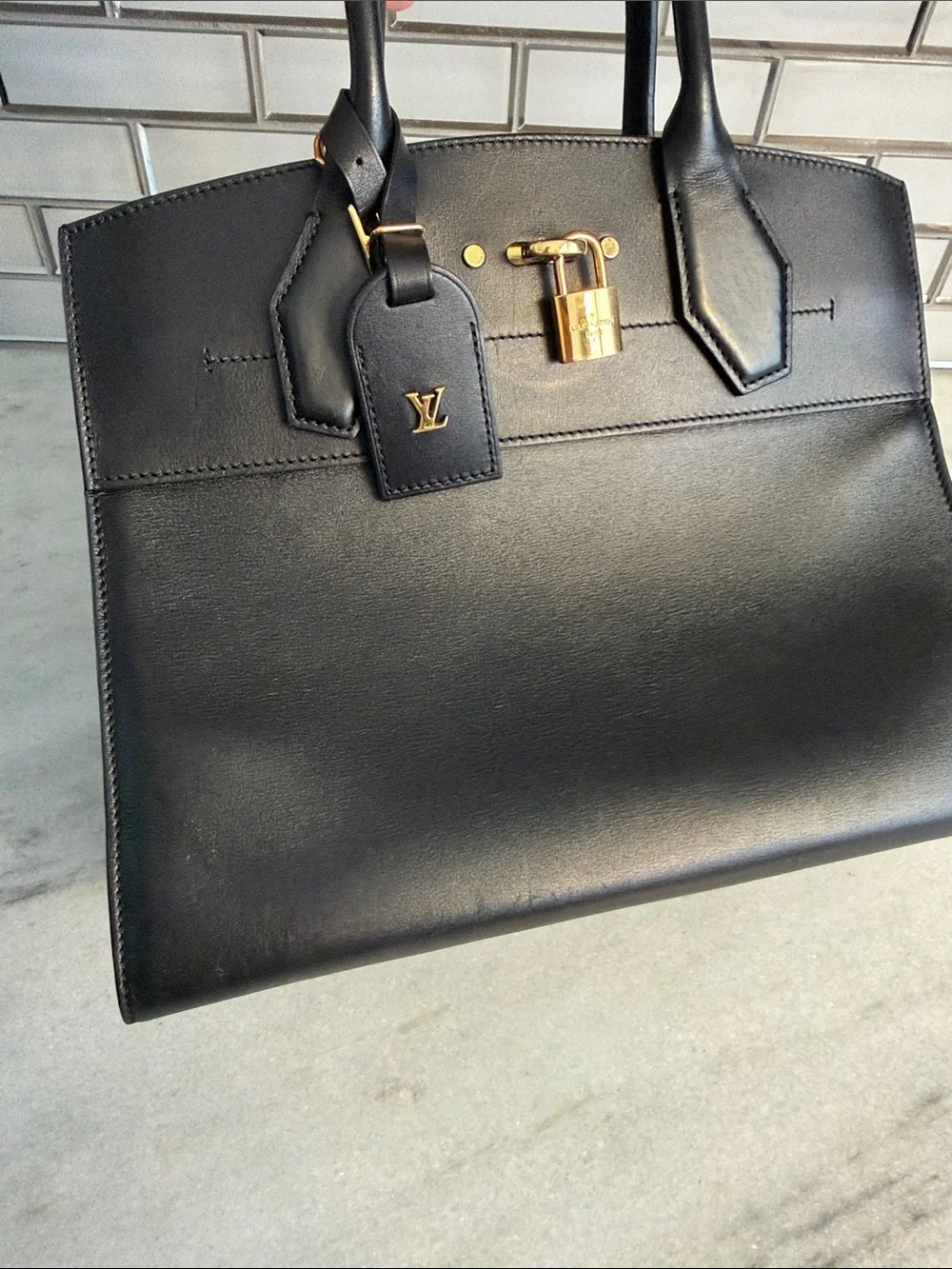 Louis Vuitton structured black