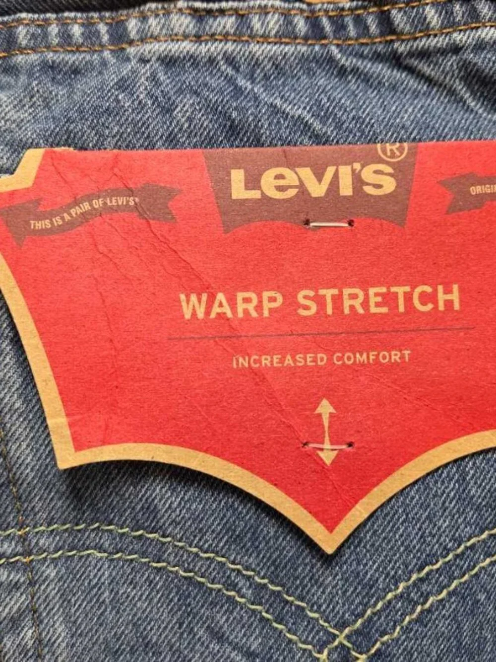 New 38x32 Levi's 502 regular Taper fit Warp Stretch jeans in Surrender denim