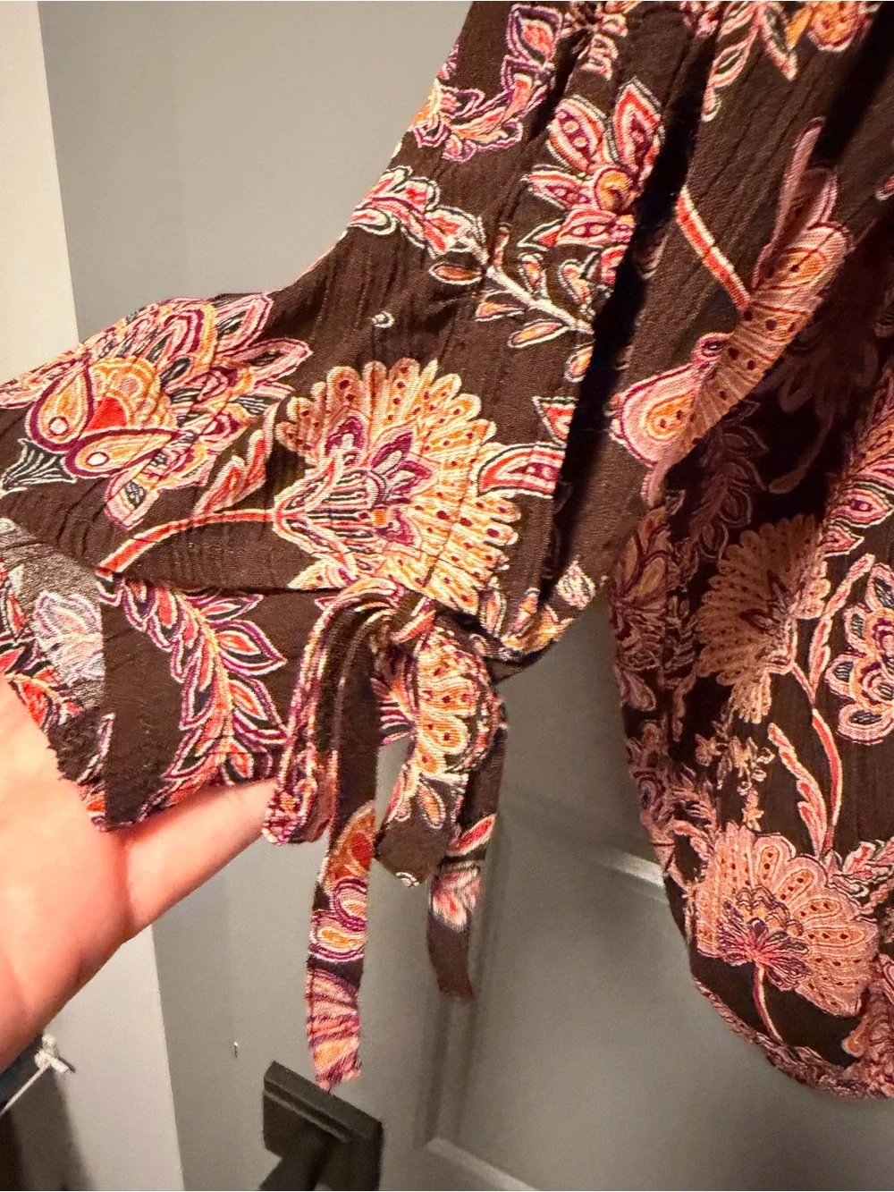 J. Jill Printed Crinkle-Textured Top XL Petite NWT