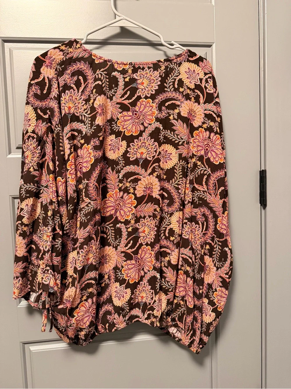 J. Jill Printed Crinkle-Textured Top XL Petite NWT