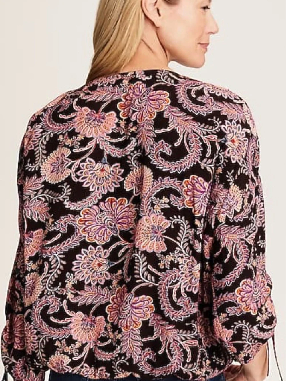J. Jill Printed Crinkle-Textured Top XL Petite NWT