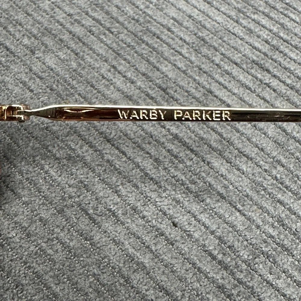 Warby Parker Ava M 2405 Rose Gold Black Cat Eye Y2K Eyeglasses 51-19-142