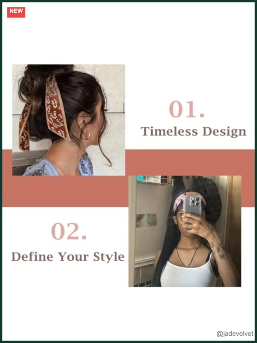 4 Pack Multifunctional Boho Satin Scarves for Women Headband Hair Accessories