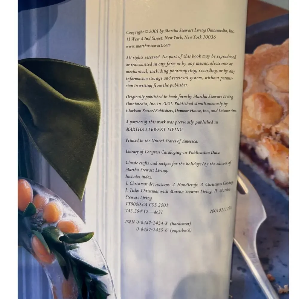 Martha Stewart steward 2001 recipes