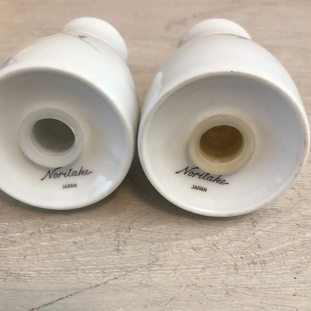 Vintage Noritake Pasadena (pattern #6311) Porcelain Salt & Pepper Shakers Japan