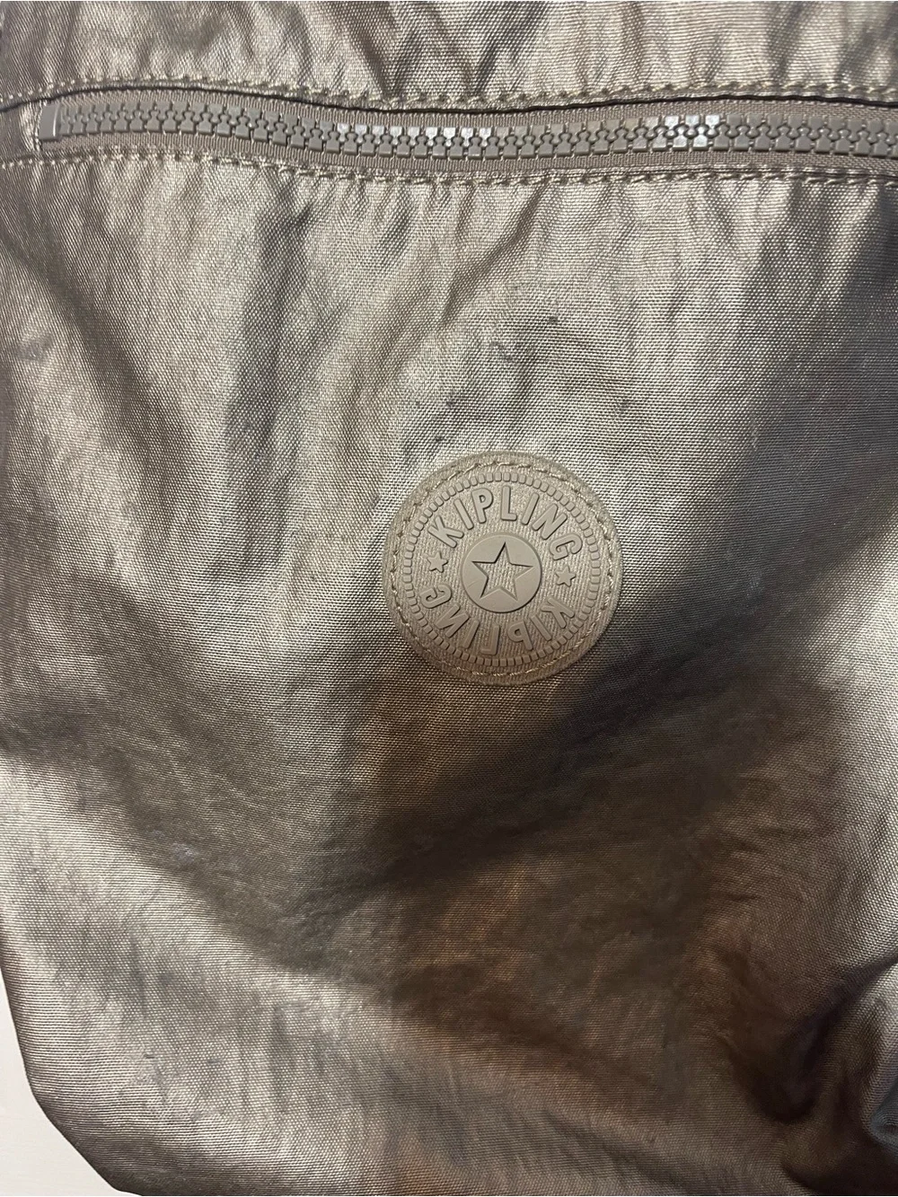 Kipling Metallic Silver Men's Backpack