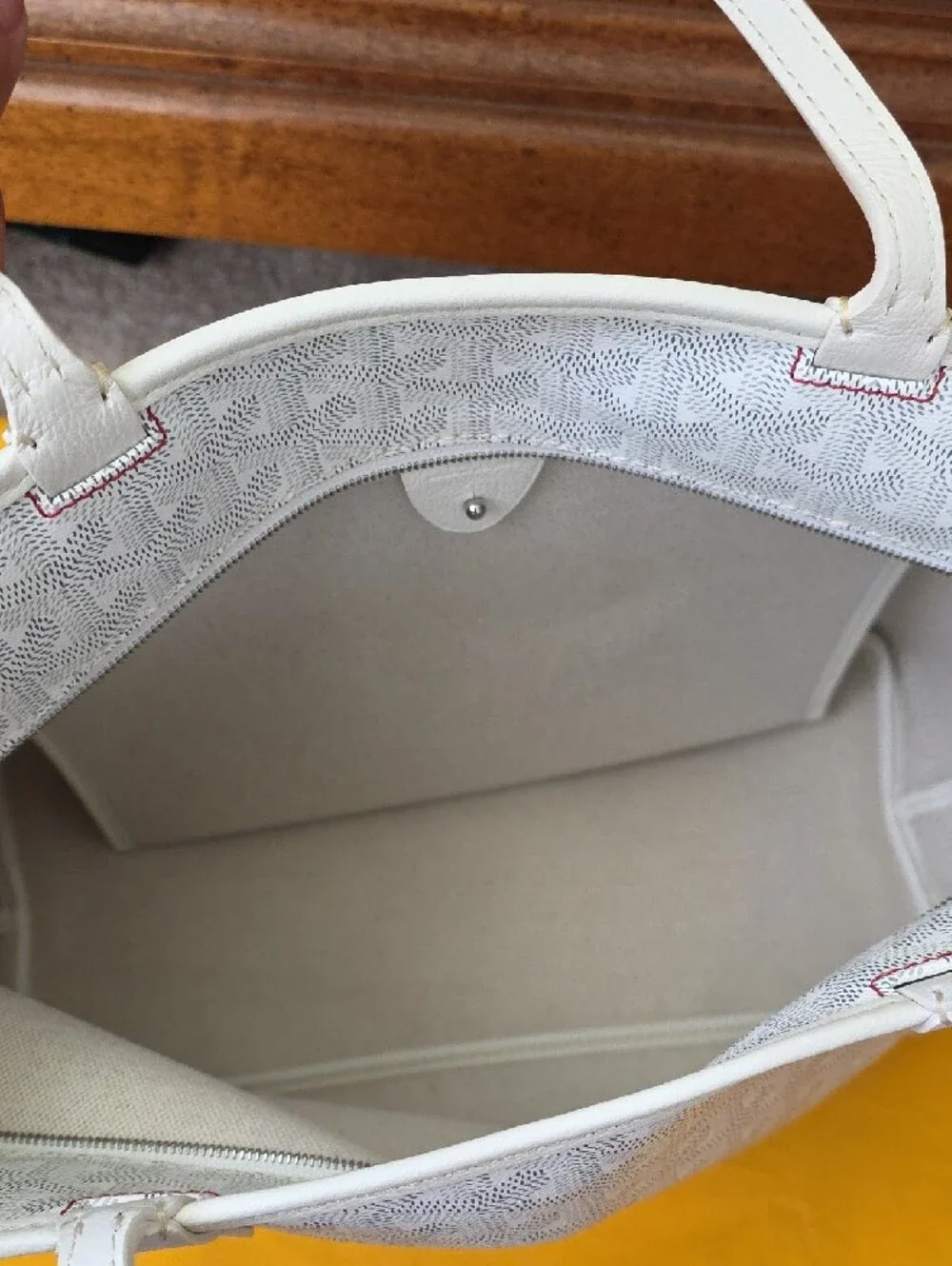 New Goyard Artois White  Cream Tote Bag