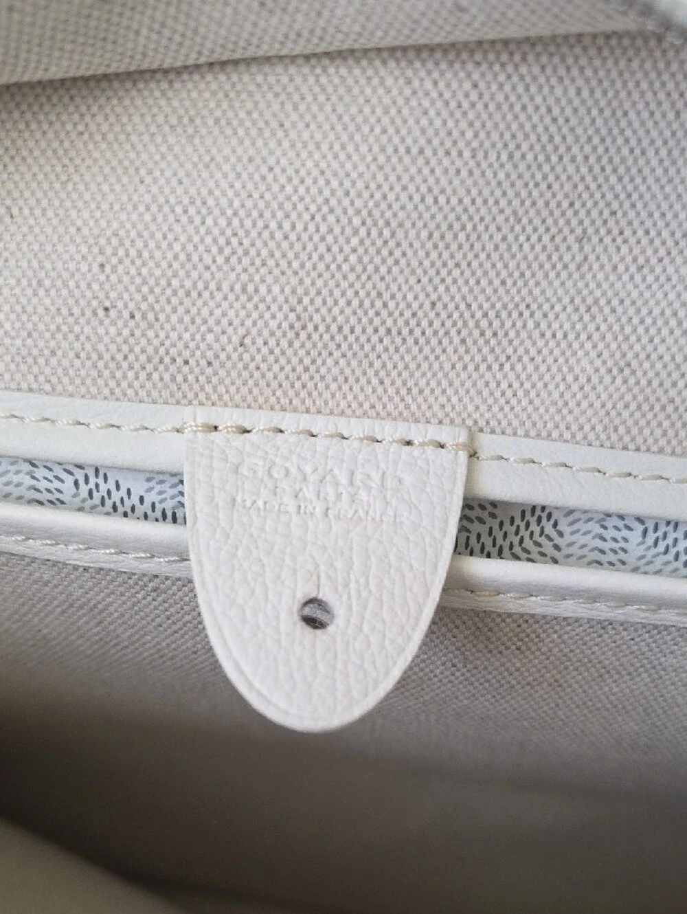 New Goyard Artois White  Cream Tote Bag
