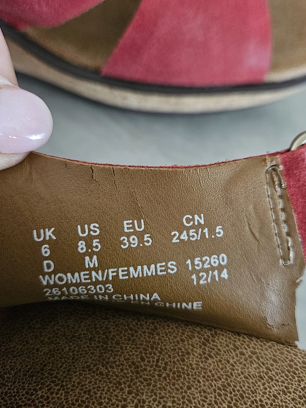 Women’s Clarks Red Cork Wedge Sandals
