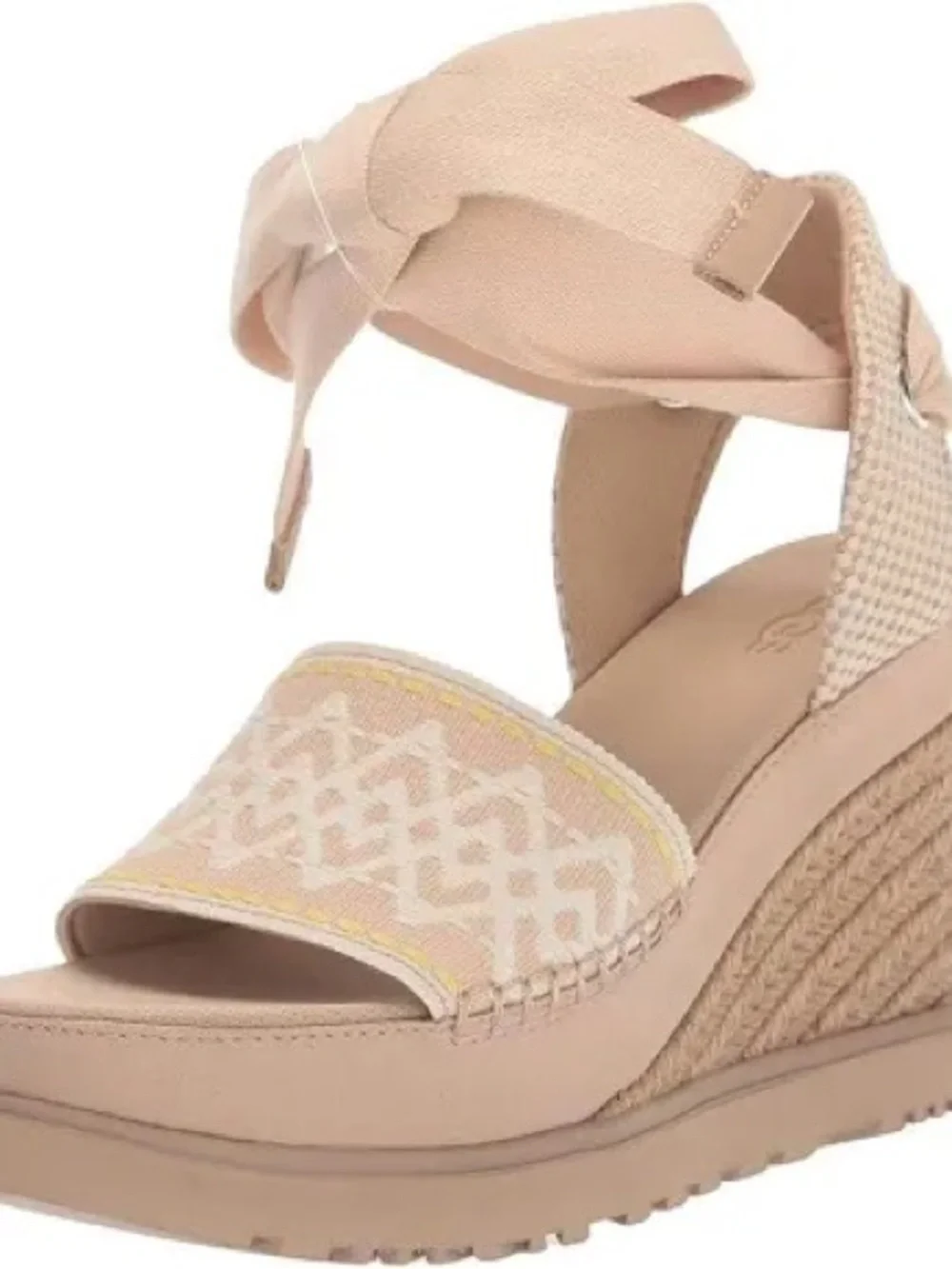UGG Neutral Lace-Up Espadrille Wedge Sandals Size 11 NEW