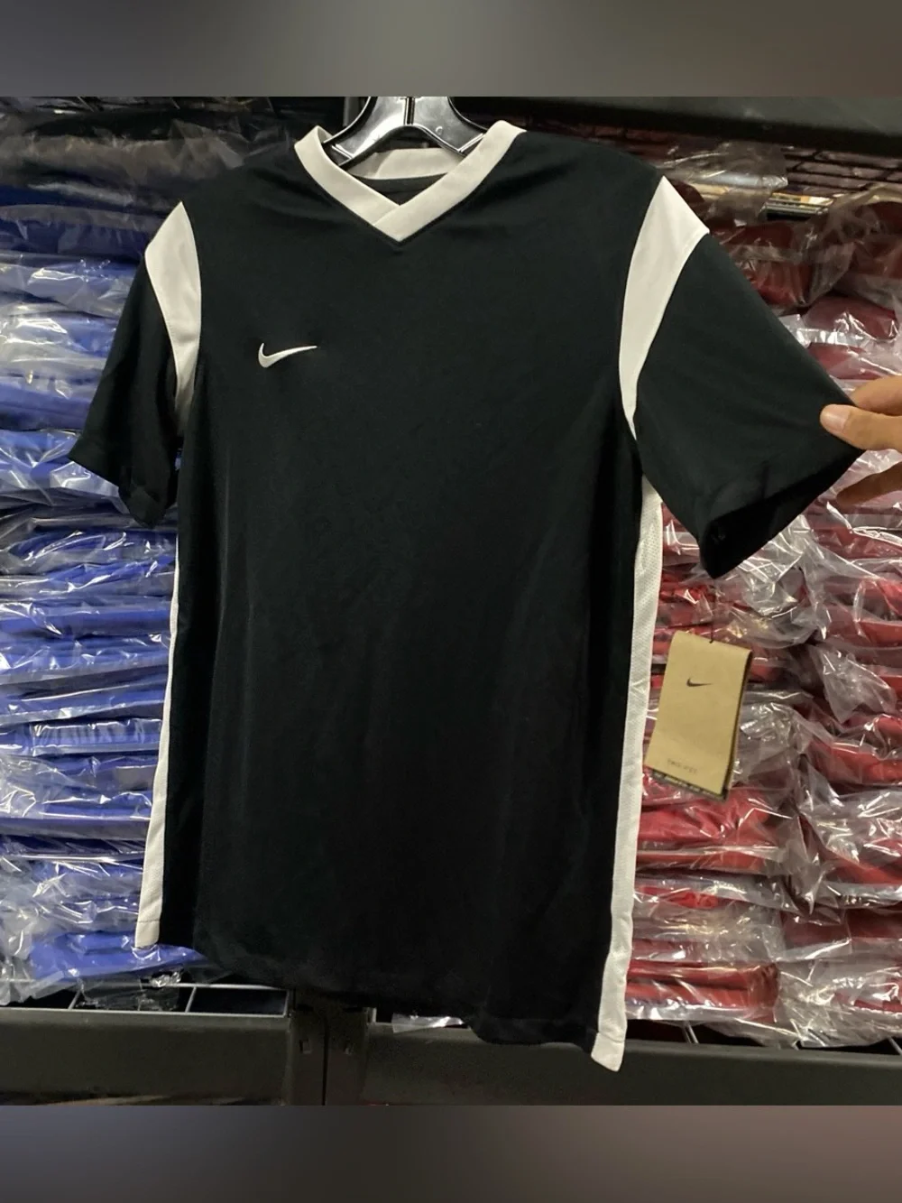 Nike Derby III Soccer Jersey NWT Kids XL Black/White DRI-FIT CW3834-010