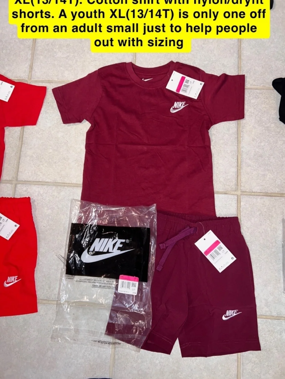 Kids Nike short/shirt set youth XL