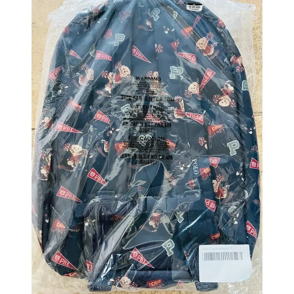 NWT❤️Polo Ralph Lauren Polo Bear Printed large Backpack