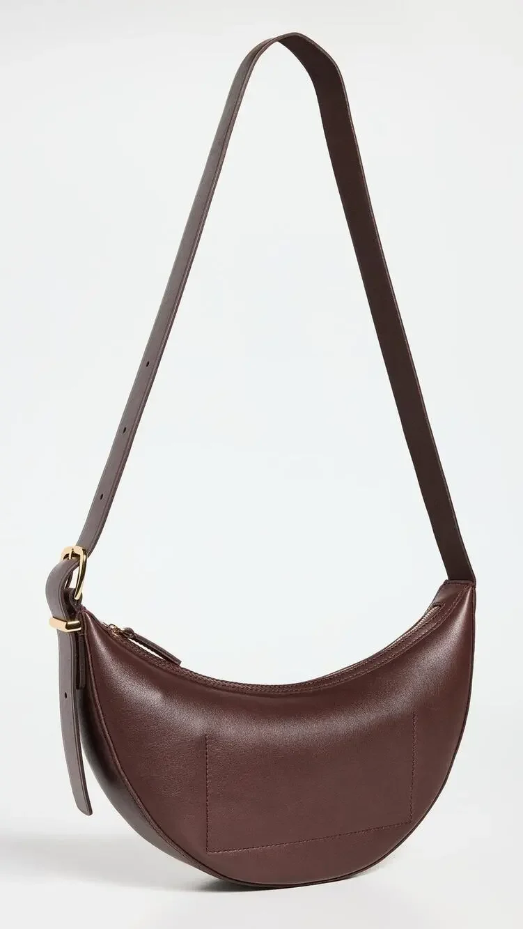 Madewell The Essential Leather Crescent Bag Cocoa Chocolate Brown