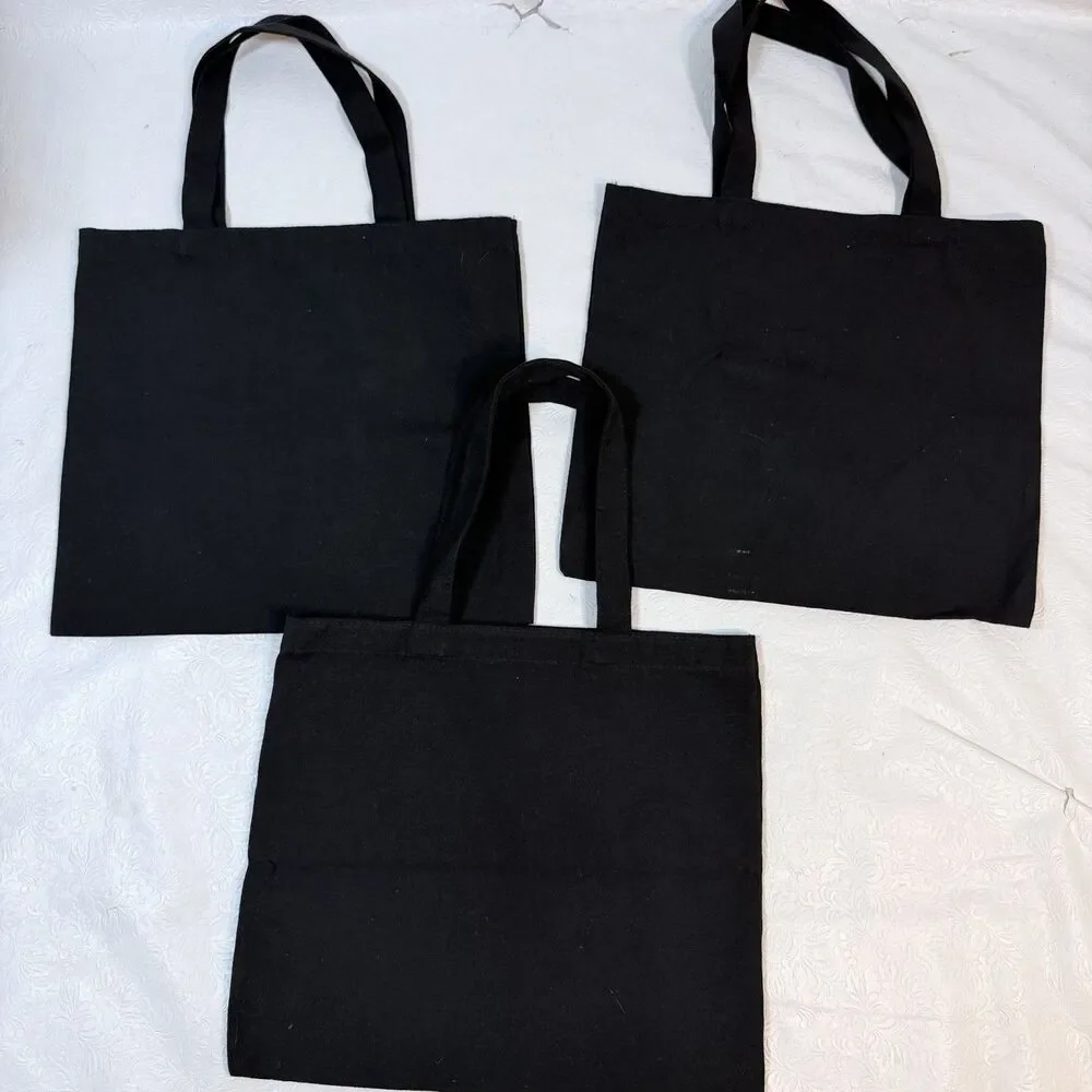 Lot of 5 Reformation Black Canvas Tote Bags