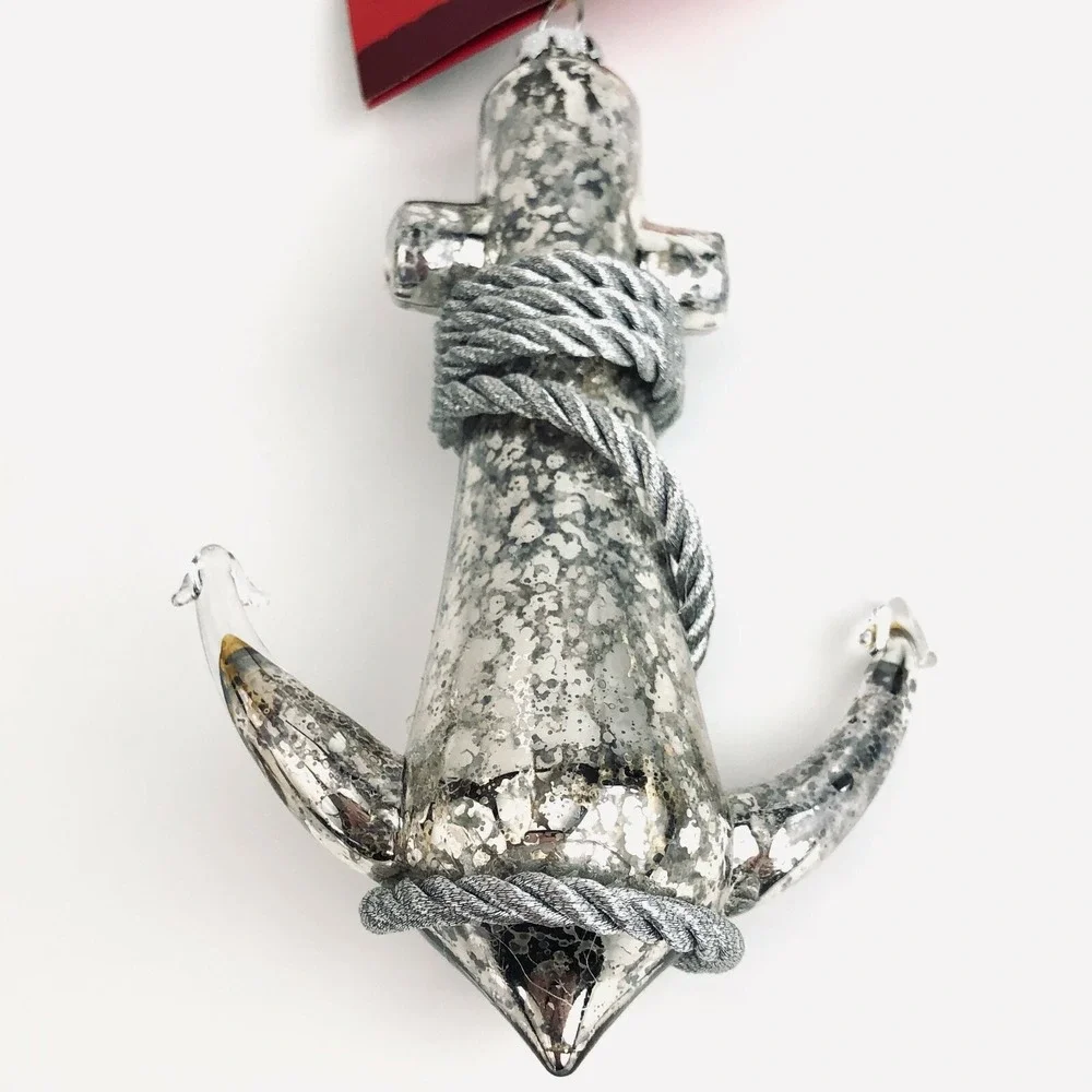 Silver Glass Anchor Christmas Tree Ornament Wondershop Target 2018 6