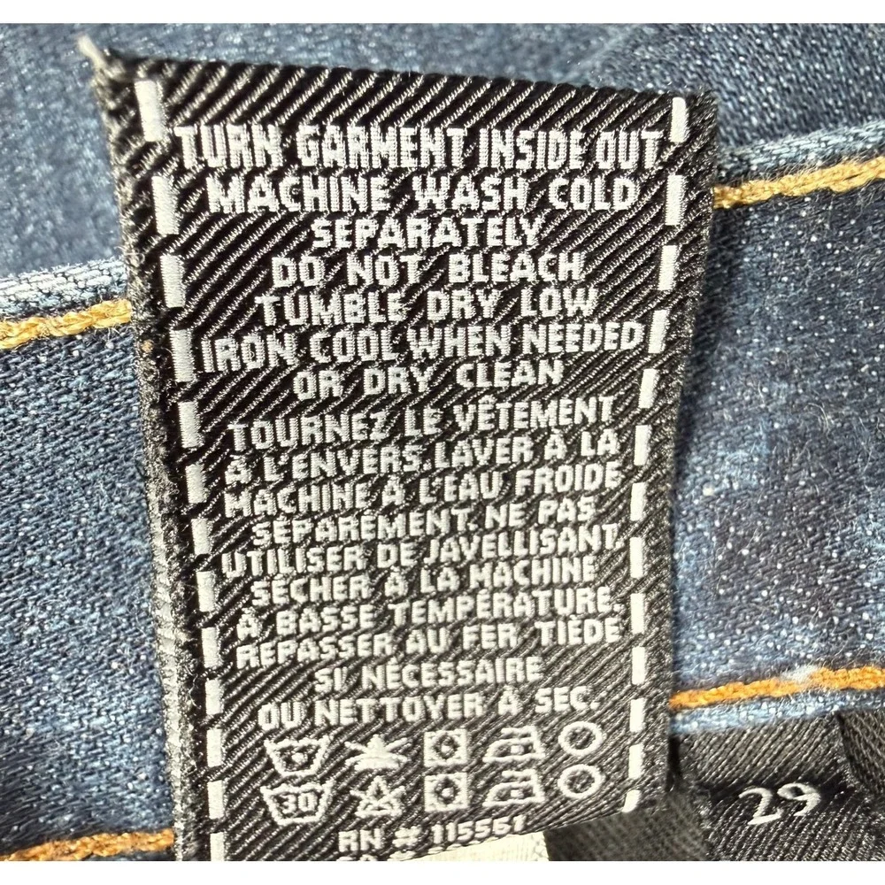 7 For All Mankind Slimmy Jeans Mens 29 Blue Stretch Slim Straight 29x30