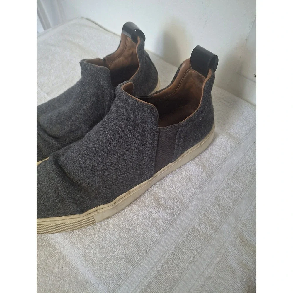 Vince Blair Wool Flannel Slip On Sneakers Charcoal Grey Mens 10.5M EUR 44.5