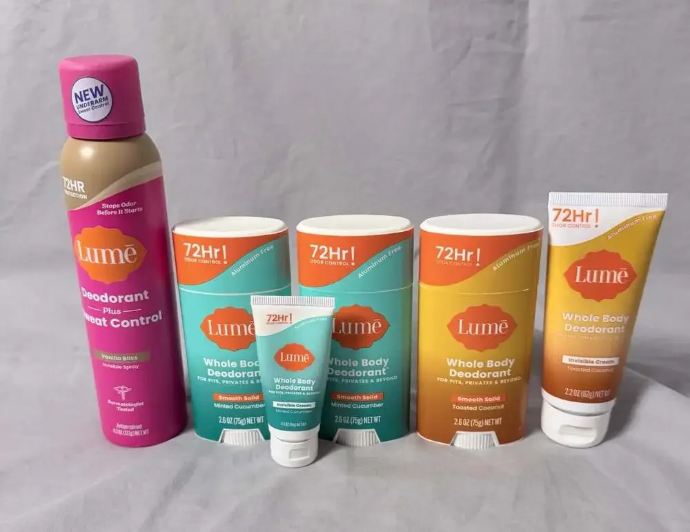 New Lume Whole Body Deodorant and Sweat Control Collection - 6 Piece Bundle