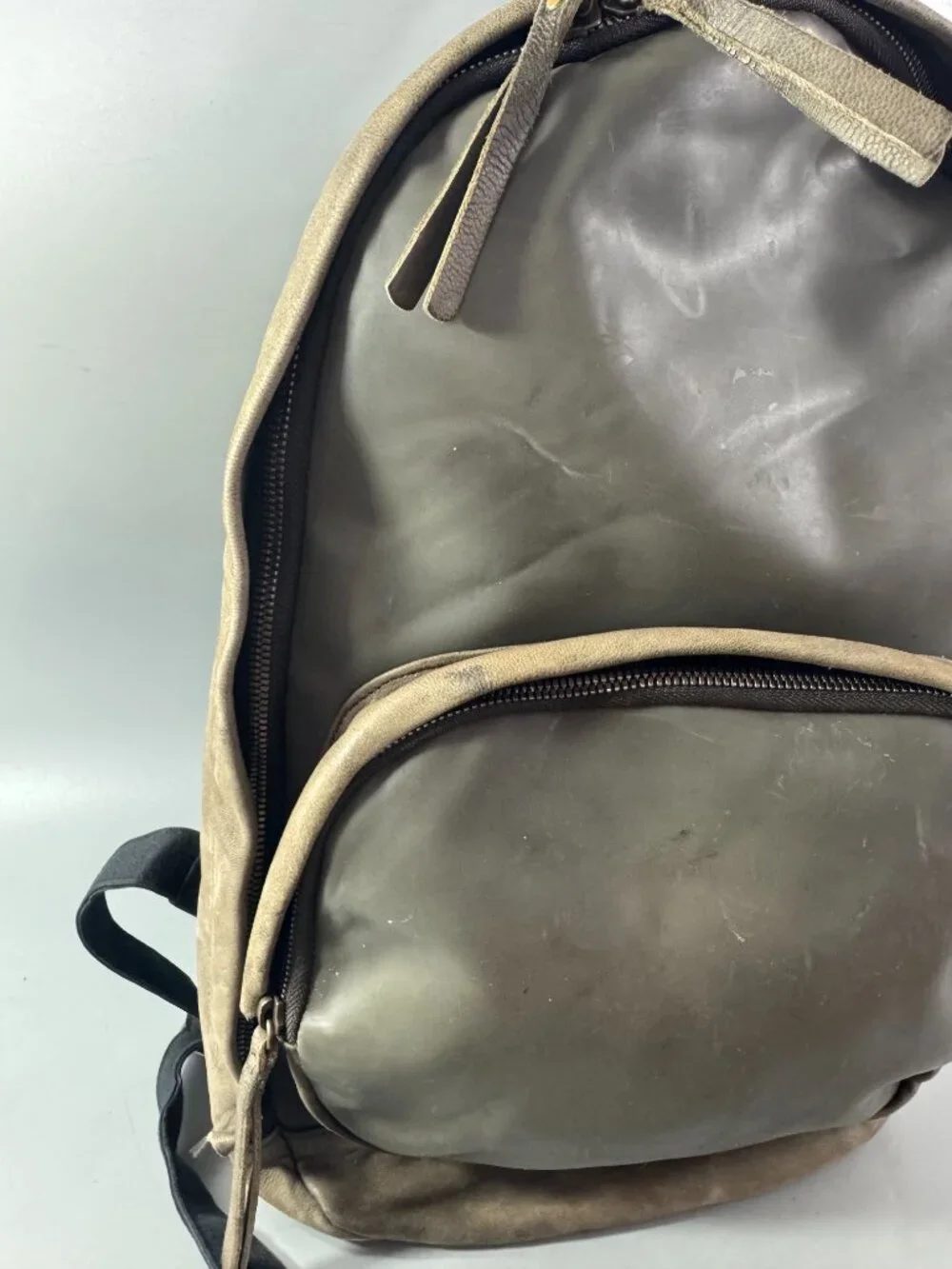 Haerfest Taupe Leather with PVC Backpack