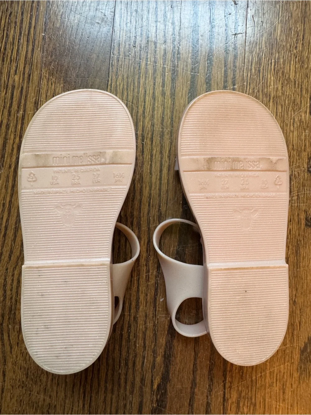 Mini Melissa Blush Jelly Sandals