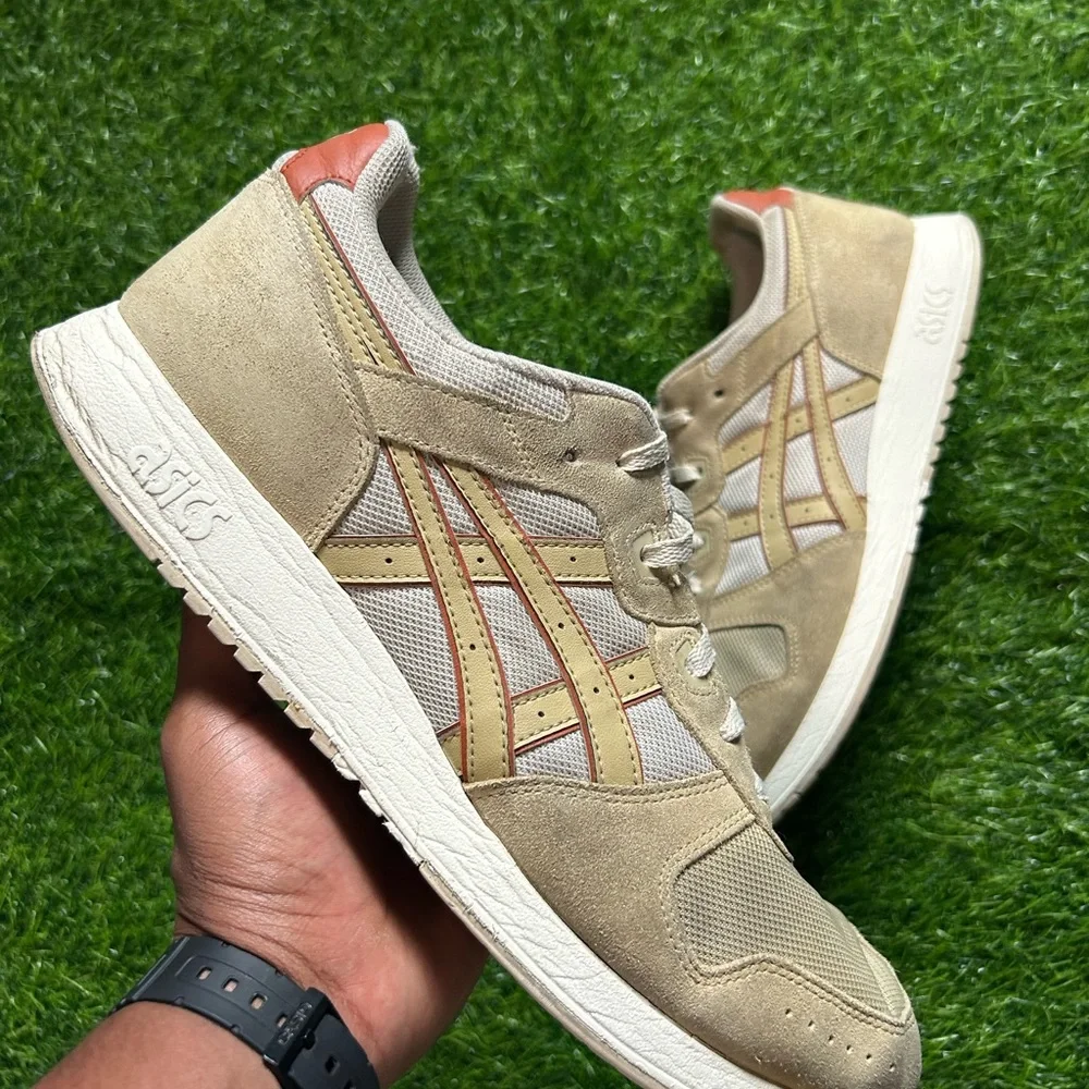 ASICS Lyte Classic Sand Cream Men's Size 13 Suede Mesh Sneakers 1203A611-200