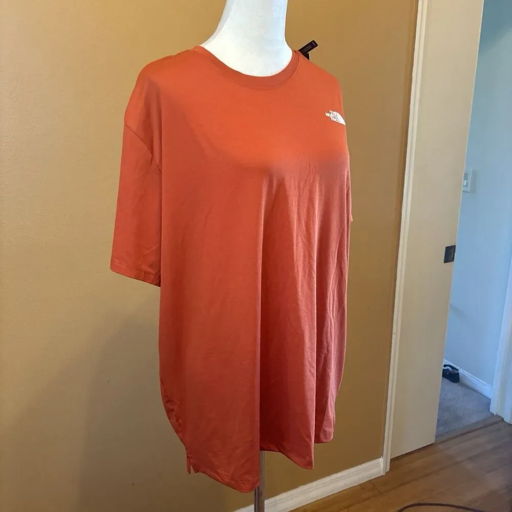 The North Face Men's S Wander Sun Tee Shirt Orange UPF40 NWT Hiking Pullover