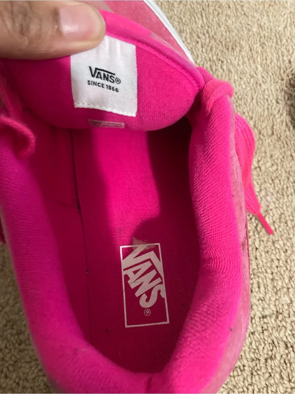 Vans Pink Suede Low-Top Sneakers