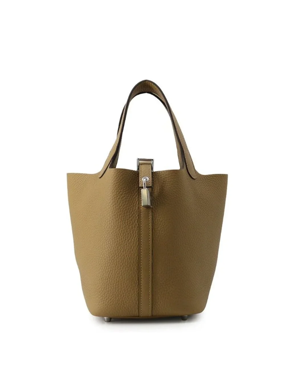 Hermes Handbag Picotin Lock PM Dune Silver Taurillon Clemence Tote