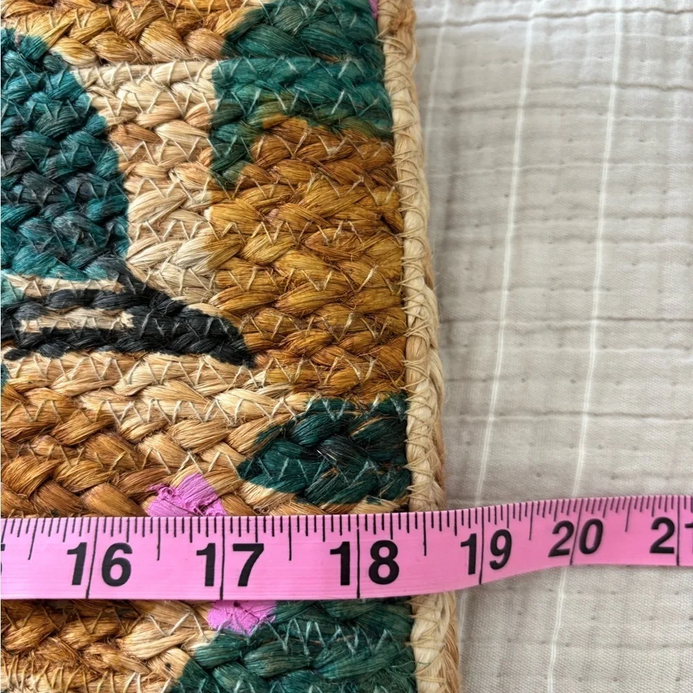 Anju Capri Jute Tote Lemon Breeze Citrus Handcrafted Artisan Market Bag NWT