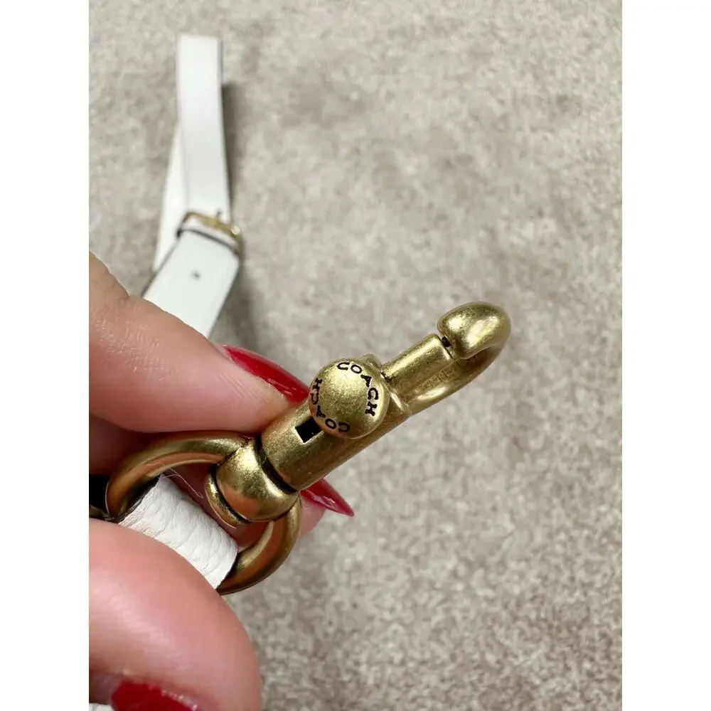 Coach Tabby Purse Strap Cream Leather Adjustable