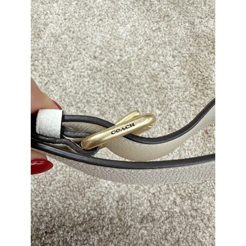 Coach Tabby Purse Strap Cream Leather Adjustable