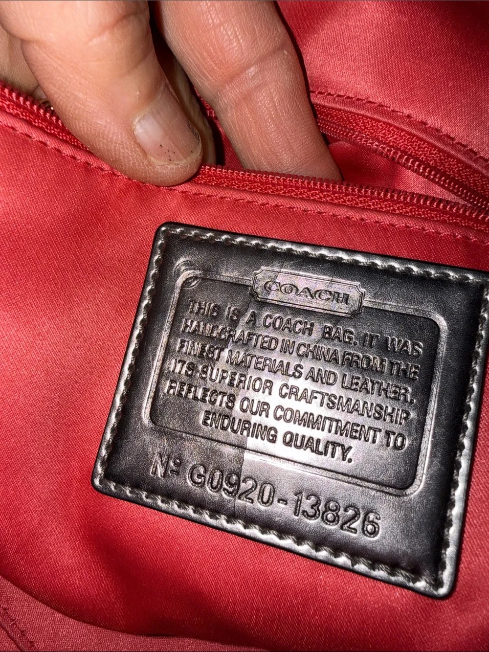 Coach tote featuring