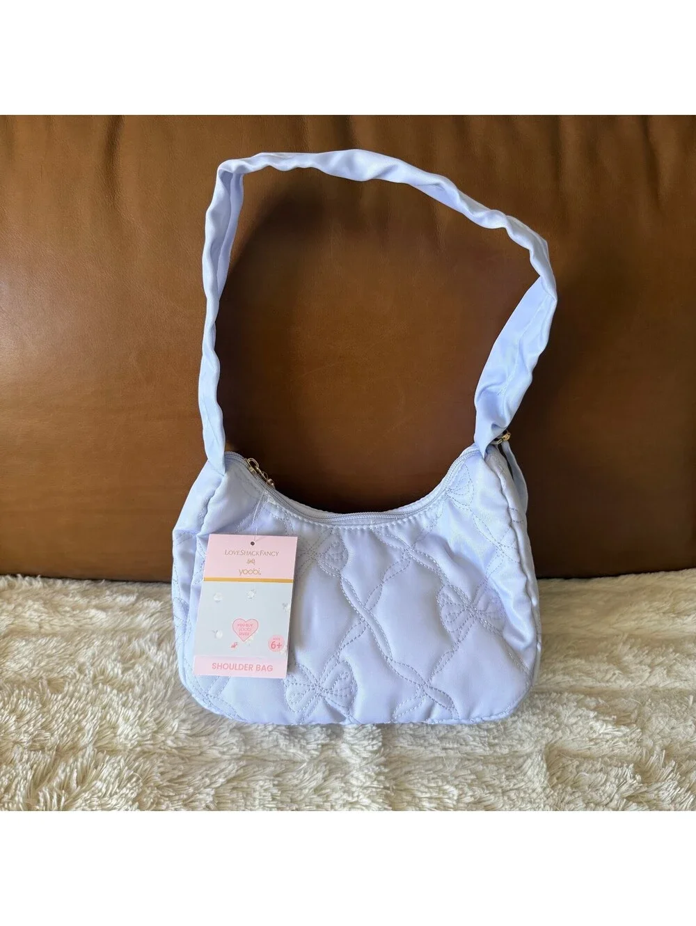 LoveShackFancy Target Yoobi Floral Shoulder Bag Breezy Blue