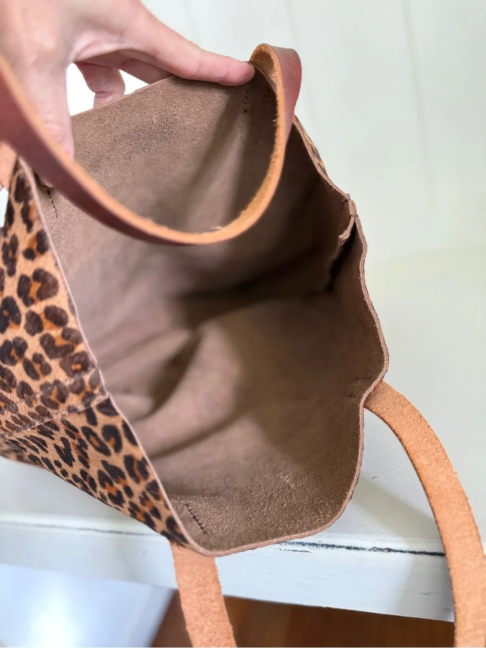 Lamb Leather Goods NEW Leopard Print Hair on Hide Tote with Horween Leather