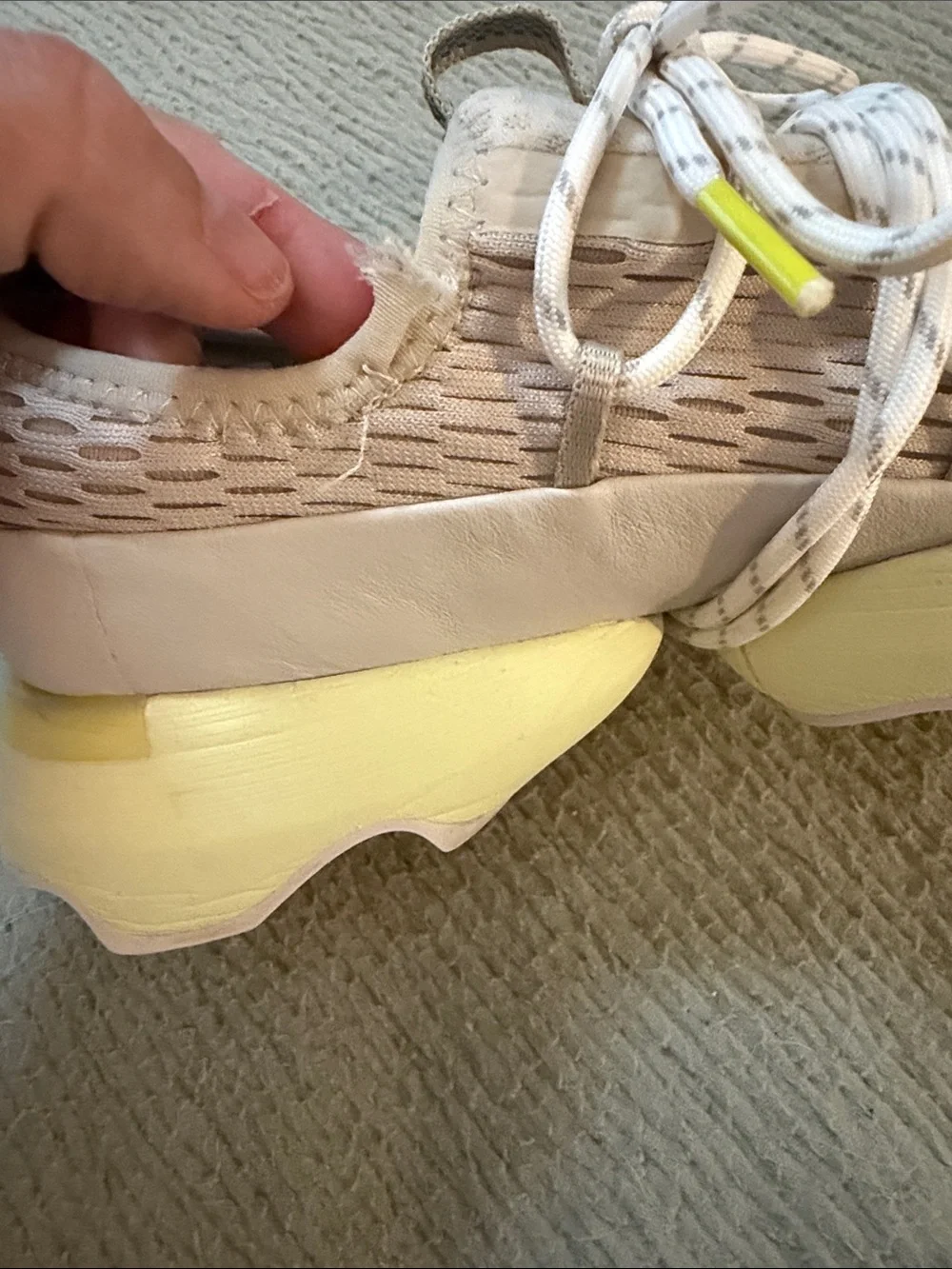 Sorel kinetic Women’s Lightweight Athletic Sneakers in Beige and Pale Yellow