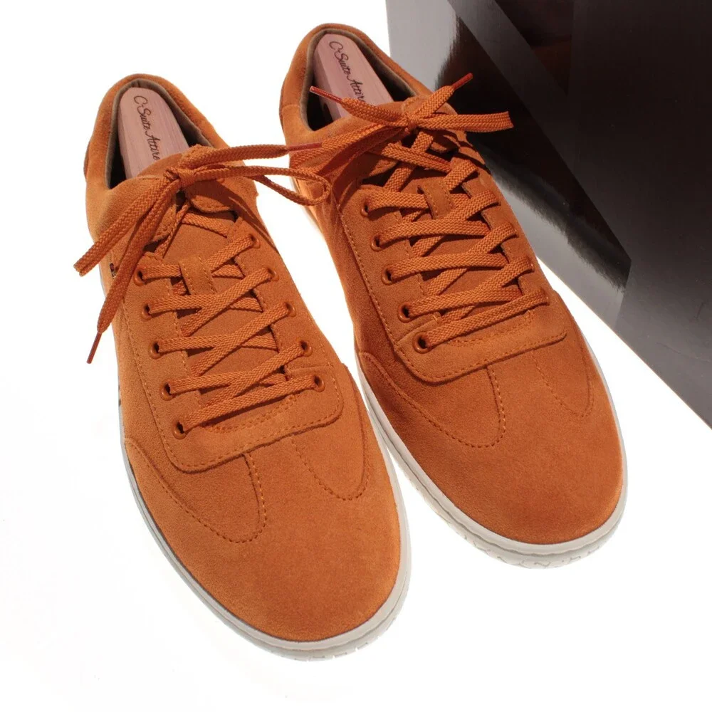 Piloti NWB Shift Lace Up Driving Sneakers Size 13 US in Orange Suede