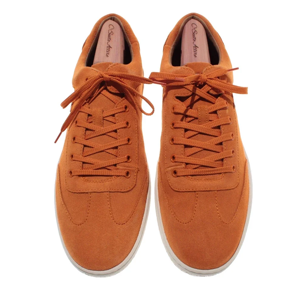 Piloti NWB Shift Lace Up Driving Sneakers Size 13 US in Orange Suede