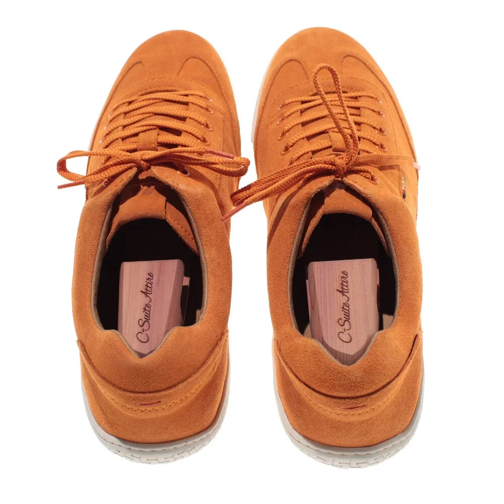 Piloti NWB Shift Lace Up Driving Sneakers Size 13 US in Orange Suede