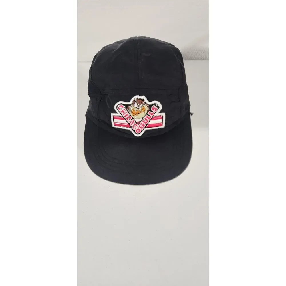 Taz Looney Tunes Chicago Bulls Space Jam Movie Vintage Black Kids Hat 1998