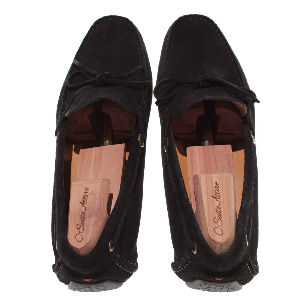 Piloti NWB Atlas Slip On Mocassins Size 9 US in Black Suede Made in Portugal