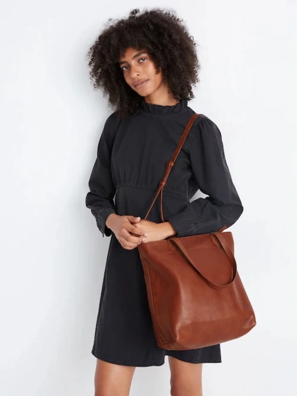 Madewell Medium Transport Tote, English Saddle leather