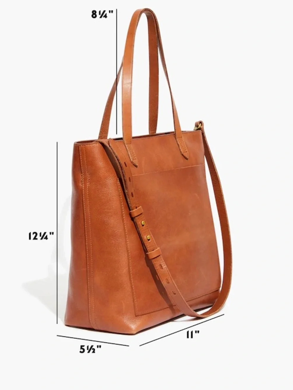 Madewell Medium Transport Tote, English Saddle leather
