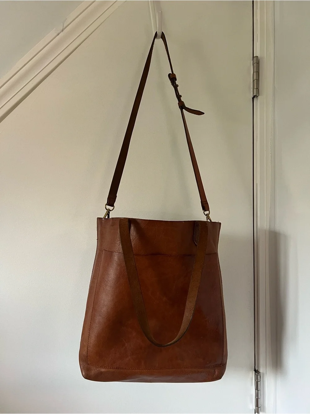 Madewell Medium Transport Tote, English Saddle leather