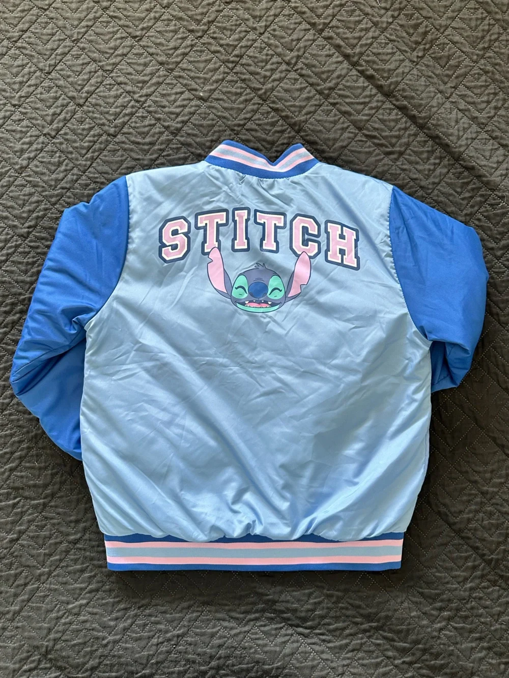 Disney Blue and Pink Stitch Jacket with Purple Tag