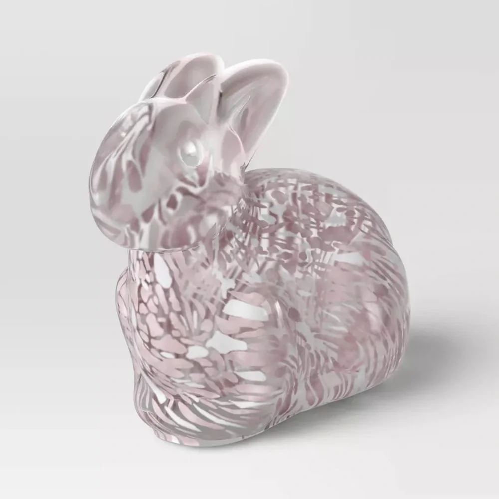 Pink Confetti Glass Easter Bunny - Threshold