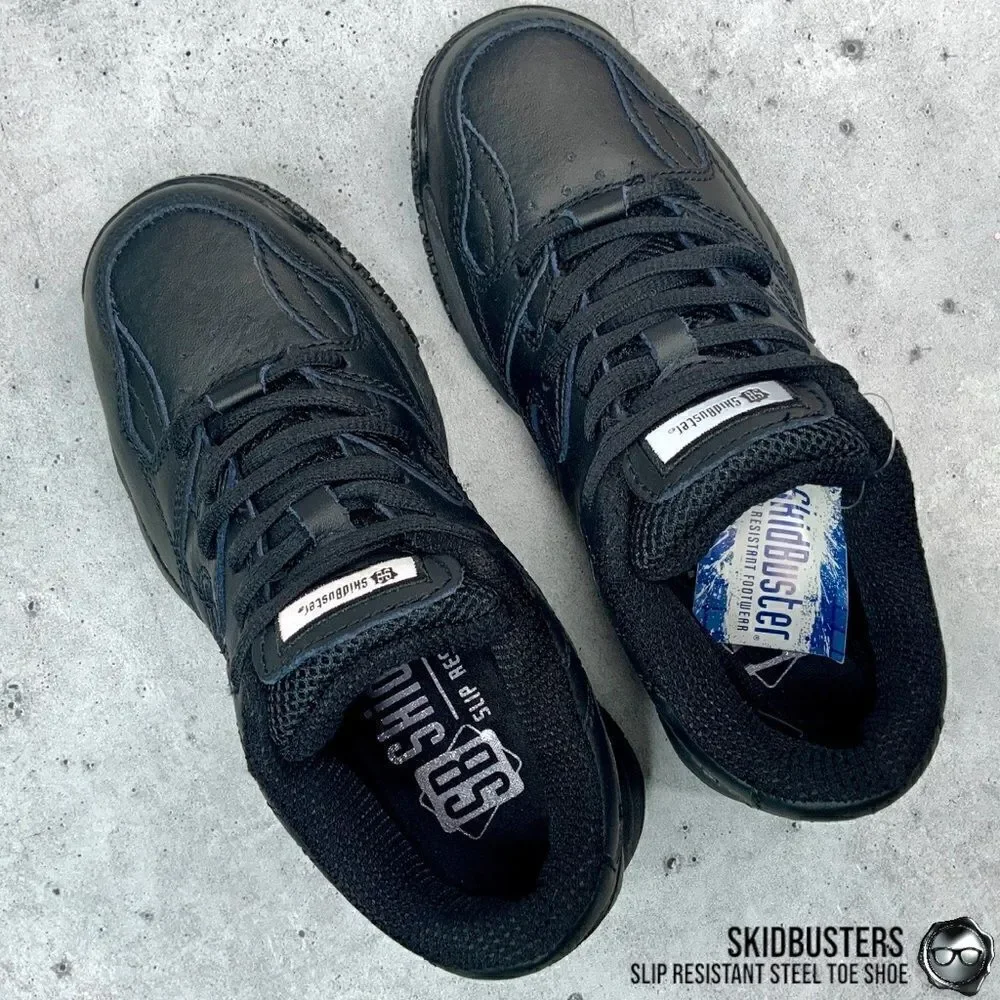 SKIDBUSTER WOMEN’S SLIP RESISTANT ATHLETIC WORK SHOES 5055 IN BLACK SIZE 5.5 NEW