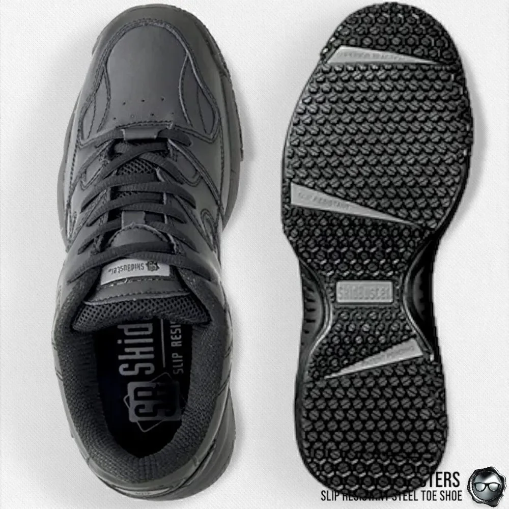 SKIDBUSTER WOMEN’S SLIP RESISTANT ATHLETIC WORK SHOES 5055 IN BLACK SIZE 5.5 NEW