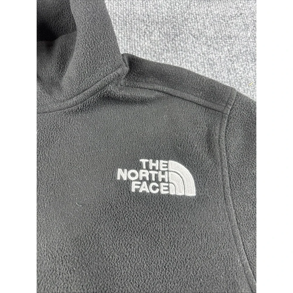The North Face TKA Kataka Fleece Sweatshirt Mens L Black Zip Pockets Outdoors